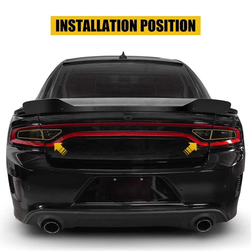For 15-22 DODGE CHARGER Tail Light Rear Tint PreCut Overlay Vinyl Decal Dark EOA 6B93BC-57