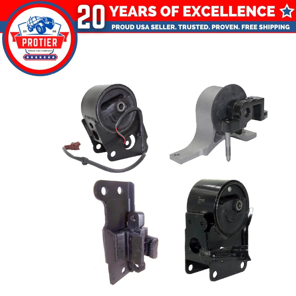 Motor & Trans Mount Set for 2004-2006 Nissan Maxima 3.5L w/ Sensor for Auto 6B93BC-57