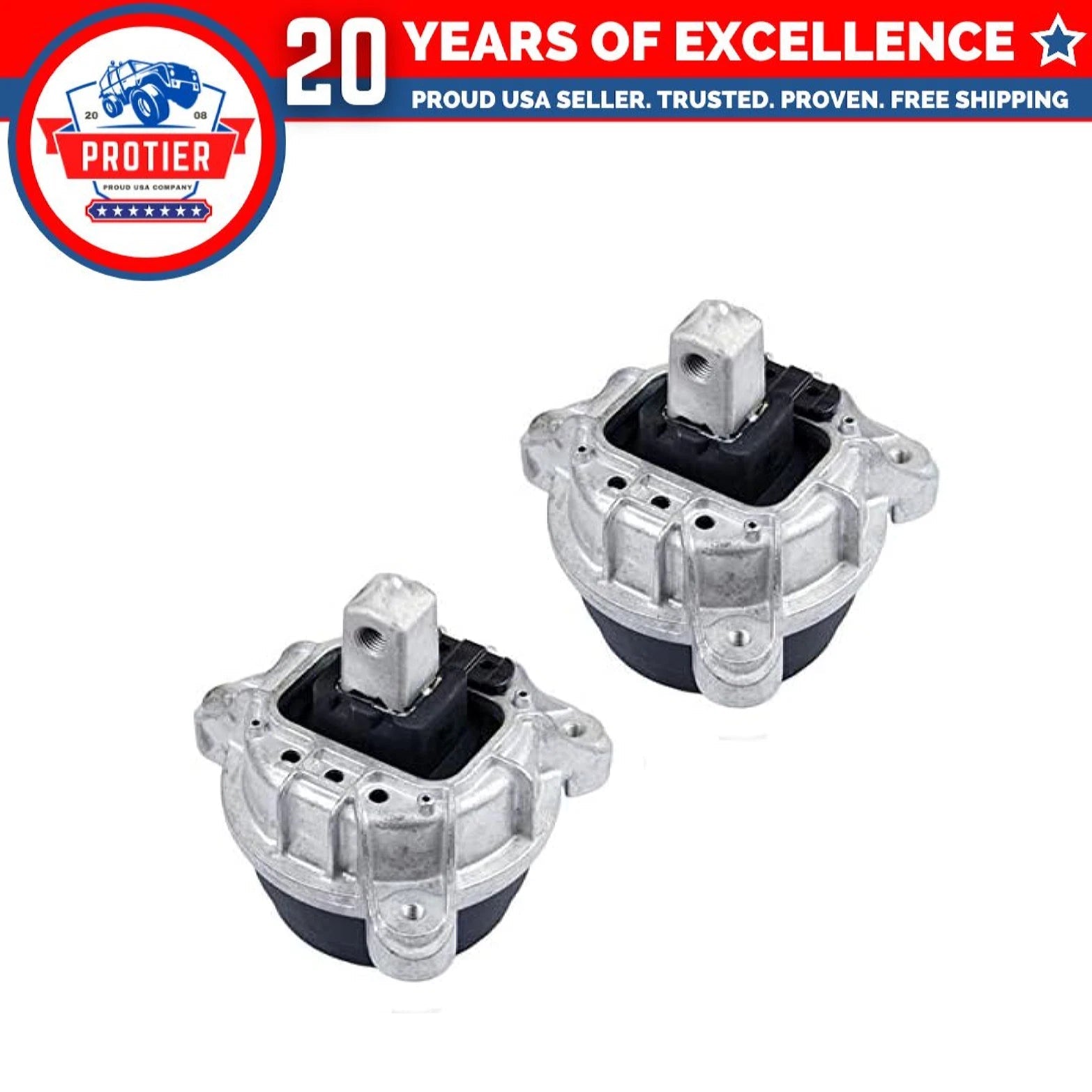 Front L & R Motor Mount Compatible for 12-16 BMW 528i 2.0L RWD/ 2011 528i 3.0L 6B93BC-57