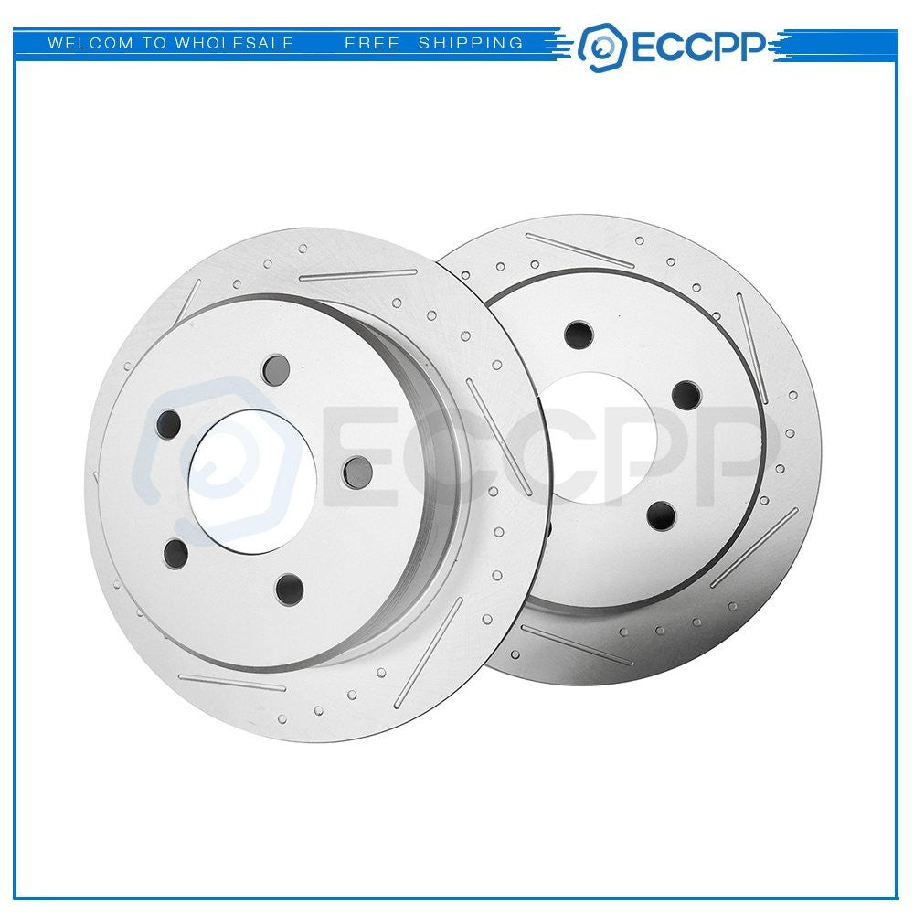 Rear Brake Disc Rotors For 1997-2007 Chrysler Town & Country Dodge Grand Caravan 6B93BC-57