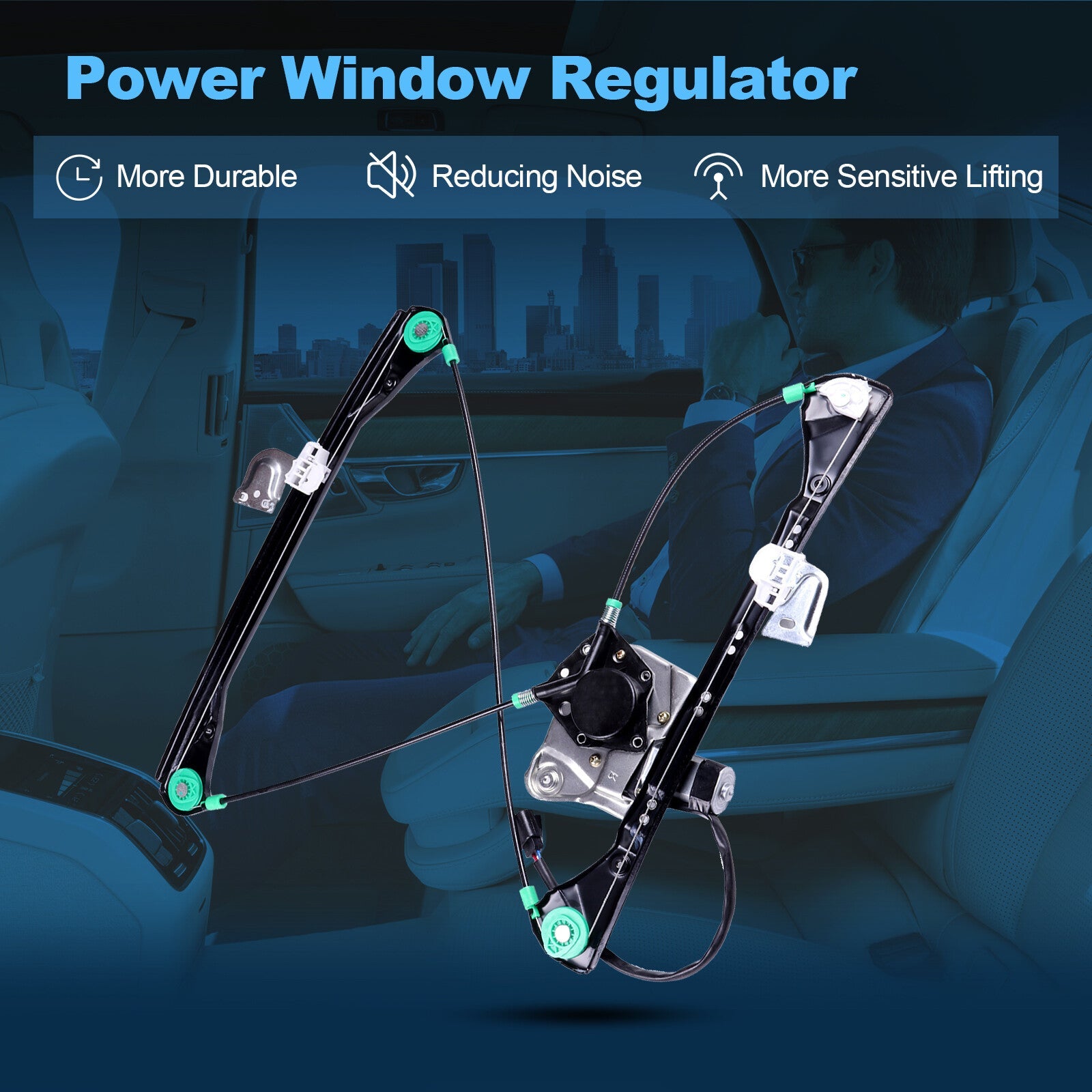 For Pontiac Grand Am 2005-1999 Front Driver Side Window Regulator w/ Motor 6B93BC-57