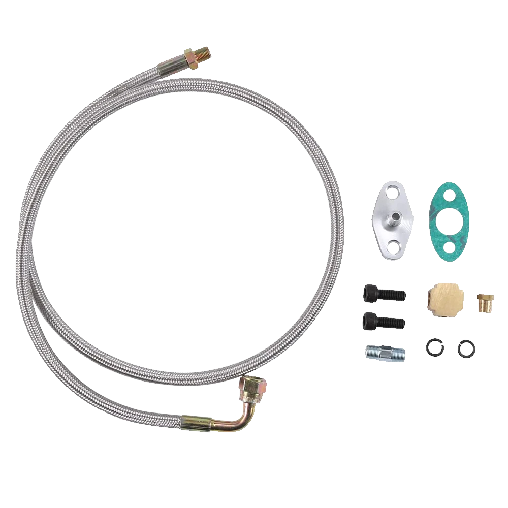 Turbo Oil Return + T3/T4/T04E Feed Line Complete Kit For Honda T3/T4 6B93BC-57
