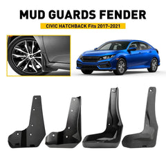 FITS 2017-2021 HONDA HATCHBACK CIVIC FK7 FK4 PLASTIC 4PC MUD FLAP SPLASH GUARD A 6B93BC-57