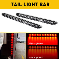 2pcs 15" Red 11 Trailer LED Truck RV Stop Tail Turn Rear Brake Light Bar Sealed 6B93BC-57