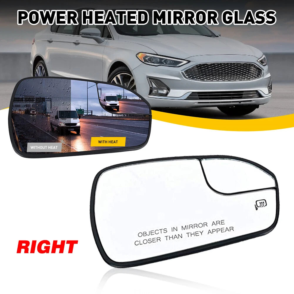 Right Passenger Side Power Heated Mirror Glass For Ford Fusion 2013-2020 EOA 6B93BC-57