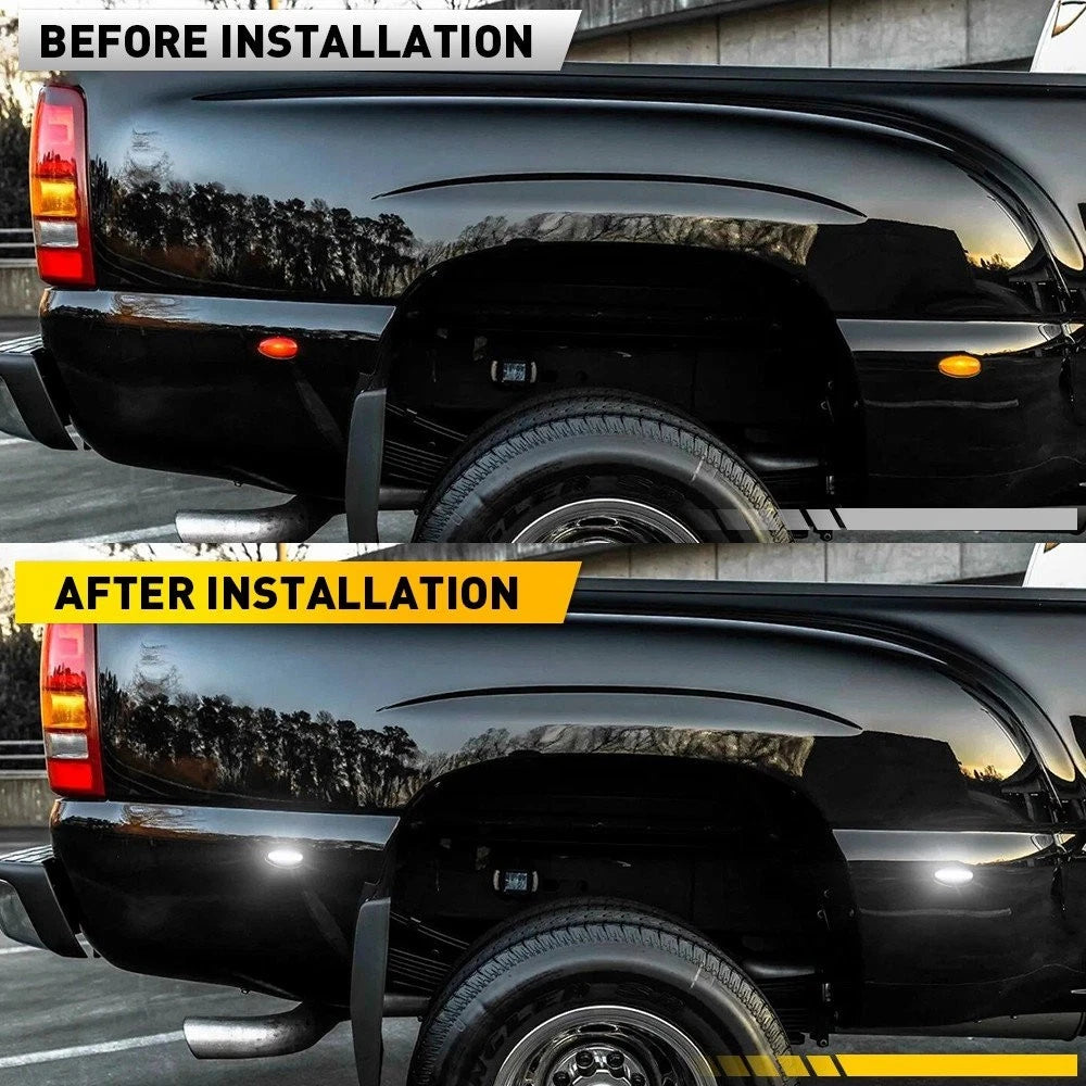 Side Fender Marker Dually Bed LED Light For 2001-14 Chevy Silverado GMC Sierra A 6B93BC-57