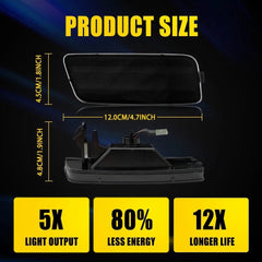 For 2010-2014 Volkswagen MK6 GTI Front LED Side Bumper Marker Smoked Amber LED A 6B93BC-57