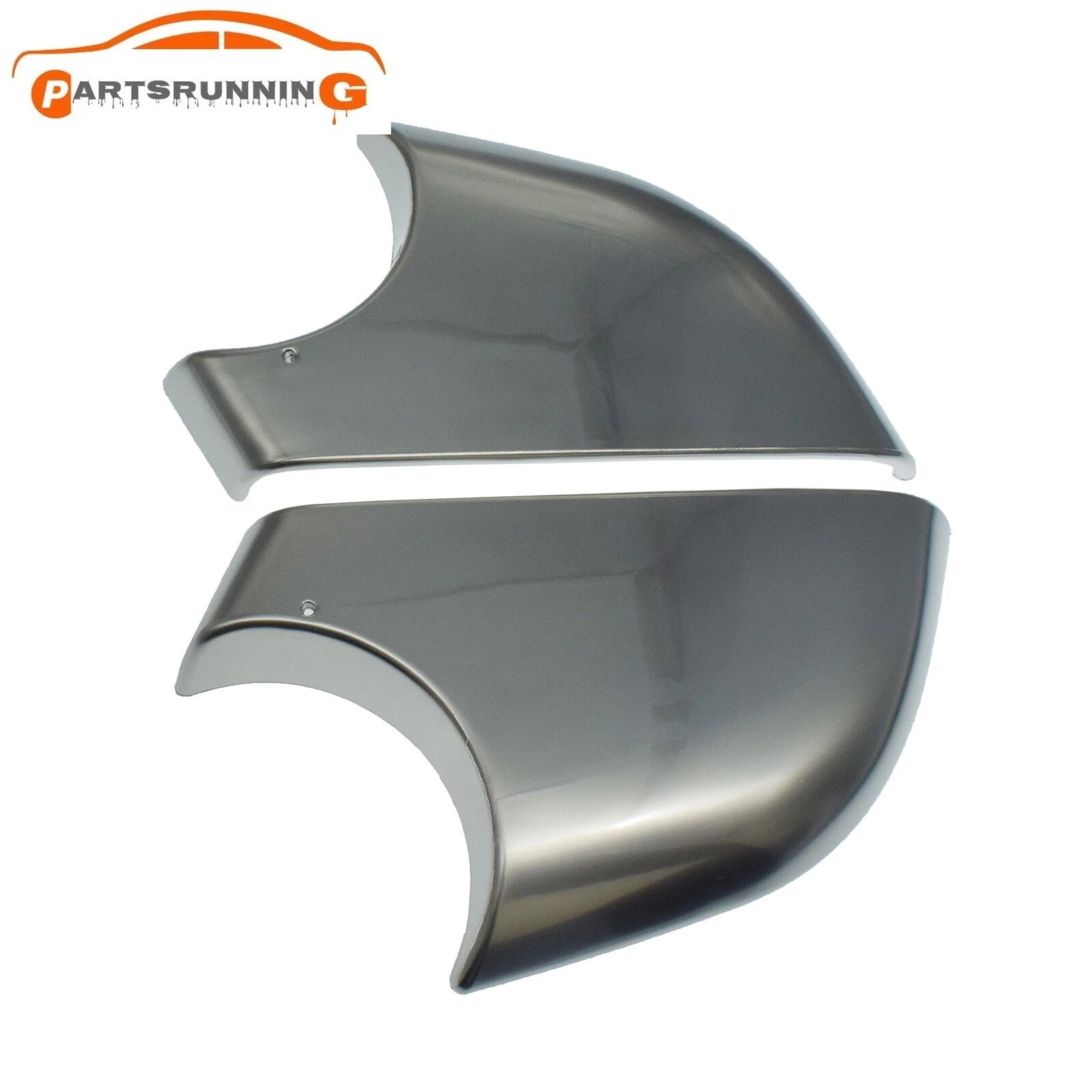 2PCS Chrome Left Right Lower Outer Cover Cap Mirror For 2017-2022 Tesla Model 3 6B93BC-57