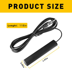 Universal Internal Glass Mount Amplified FM/AM Radio Car Aerial Antenna Mast EOA 6B93BC-57