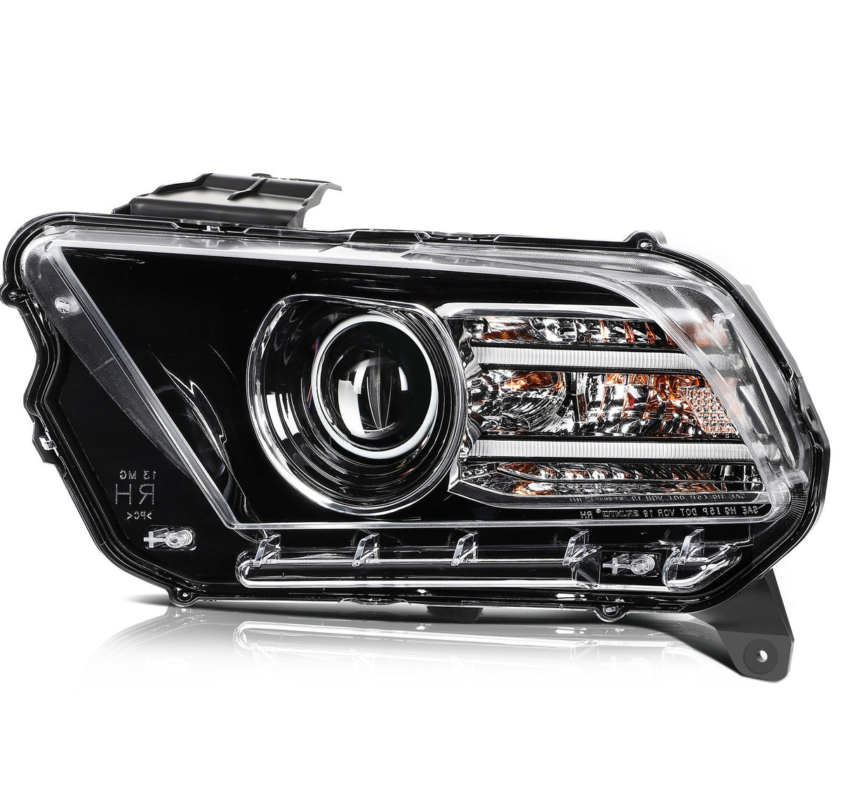 For Ford Mustang 2013 2014 Headlight Assembly Black Housing Front Left Side KOEEP