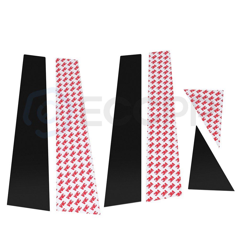 Pillar Posts For 11-15 Volkswagen Passat 6pcs Door Pillar Posts Trim Black Cover 6B93BC-57