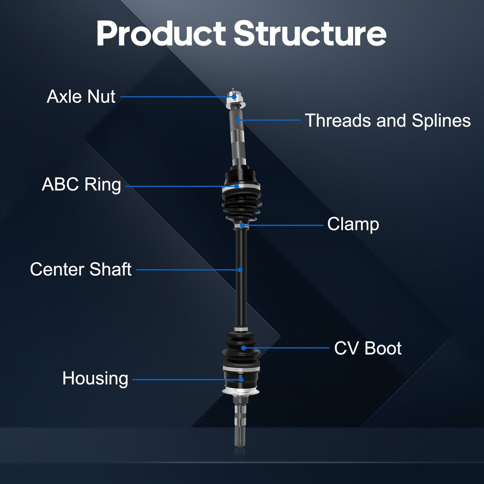 ECCPP CV Joint Axle Fits Kawasaki Mule 3010 2006-2008 Front Left/Right ECCPP