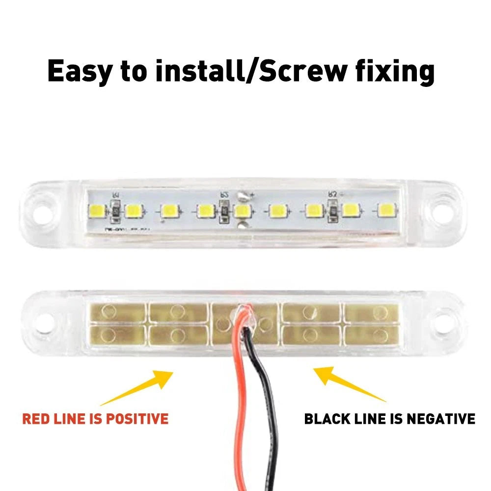 10PCS LED Side Marker Lights Bullet Clearance Light Truck Trailer 12V white EOA 6B93BC-57