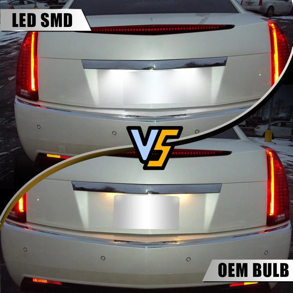 2X LED License Plate Light White For 2008-2010 Cadillac CTS 4-Door Sedan 6000K A 6B93BC-57
