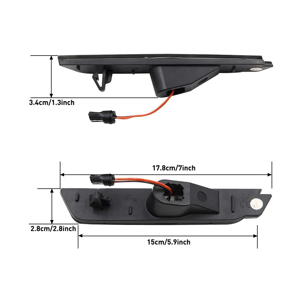 4x Smoked Lens LED Front Rear Side Bumper Marker Lights For 2010-15 Chevy Camaro 6B93BC-57