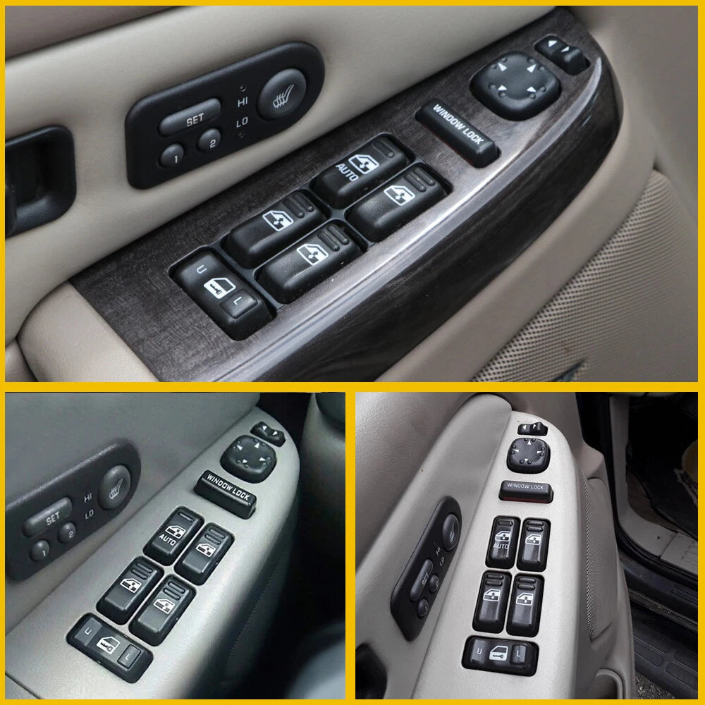 For 2000-2002 Chevy GMC Left Driver Side Master Power Window Door Switch Control 6B93BC-57