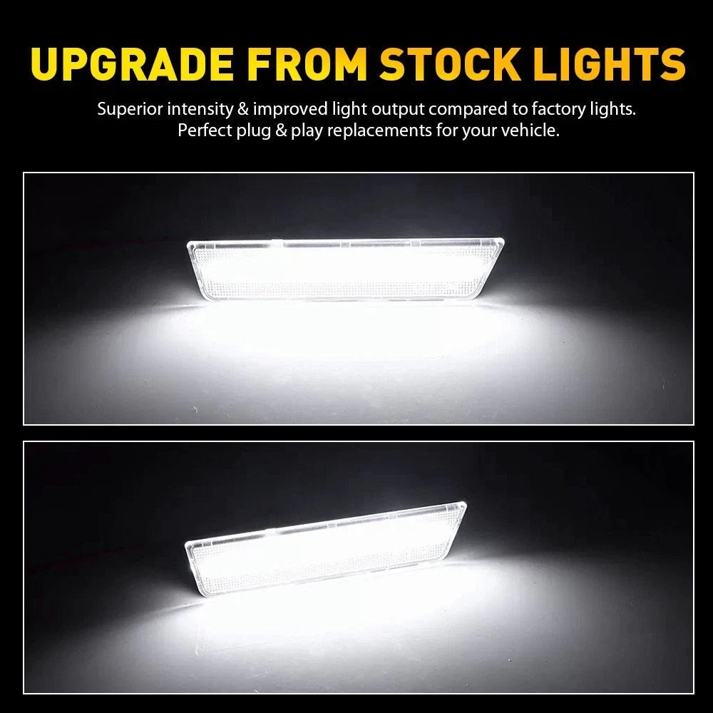 Clear Lens White LED Lights Front Side Marker Lamps For 08-14 Dodge Challenger A 6B93BC-57