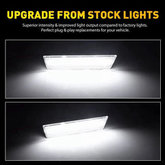 Clear Lens White LED Lights Front Side Marker Lamps For 08-14 Dodge Challenger A 6B93BC-57