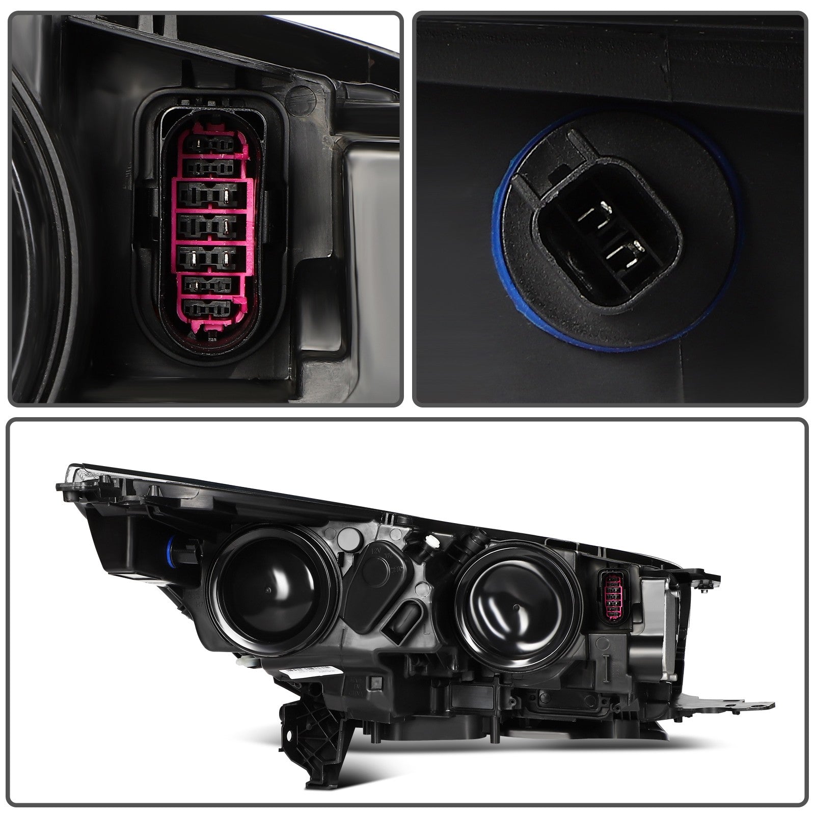 For Ford Escape 2019 2018 2017 Black w/Projector Left Side Headlight Assembly 6B93BC-57