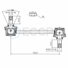 4Pc Front Rear Stabilizer /Sway Bar End Link Fits 2003 2004-2008 Hyundai Tiburon