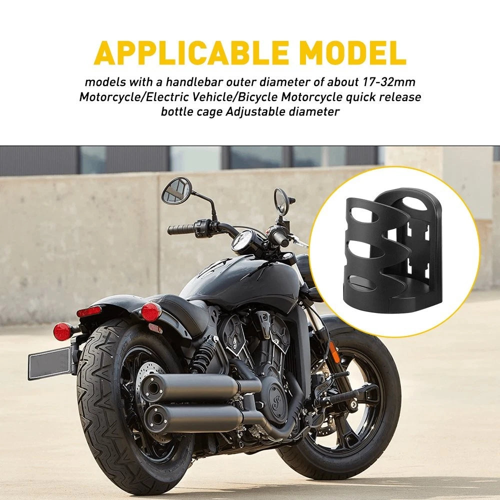 Adjustable Motorcycle Handlebar Cup Holder Drink Bottle Mount Fit for 17-32mm EA 6B93BC-57