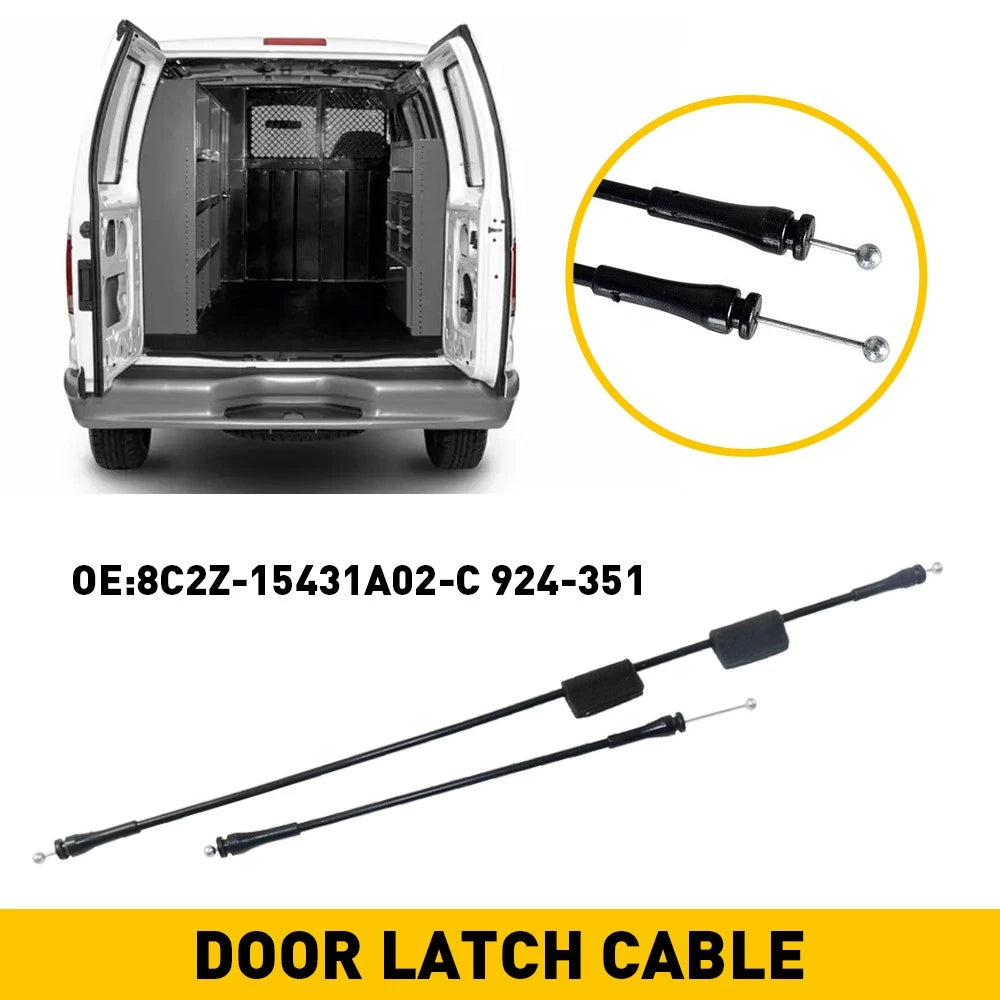Rear Cargo Right Door Latch Release Cables for 1992-2014 Ford E150 E250 E350 Van 6B93BC-57