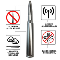 BULLET ANTENNA 50 CAL for CHEVROLET 1500/2500/3500/GMC SilverADO SIERRA EOA 6B93BC-57