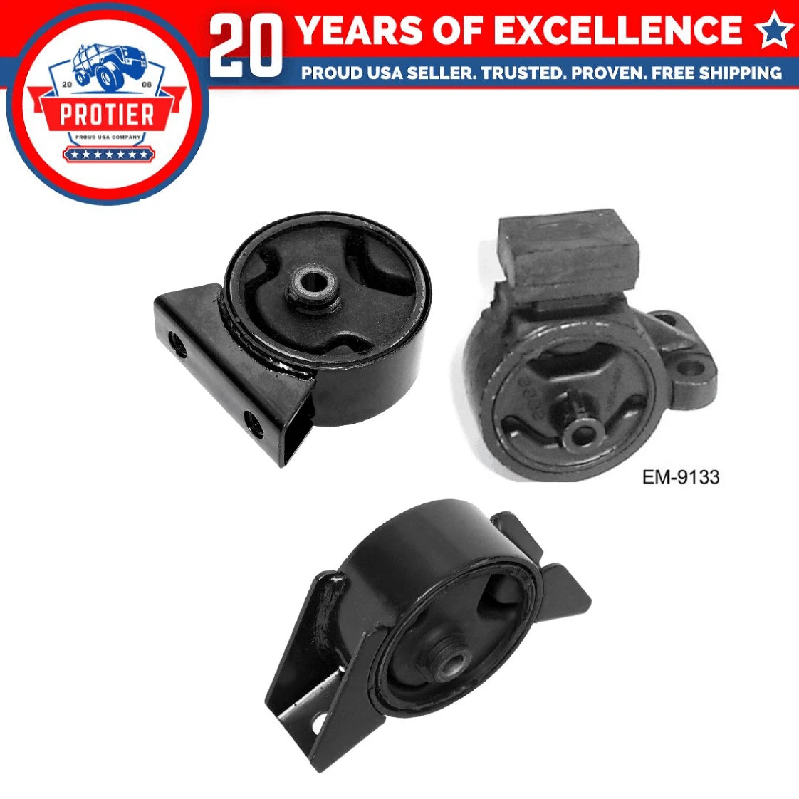 Engine Motor & Trans Mount for 1992 - 1994 Suzuki Swift 1.0L for Auto Trans 6B93BC-57