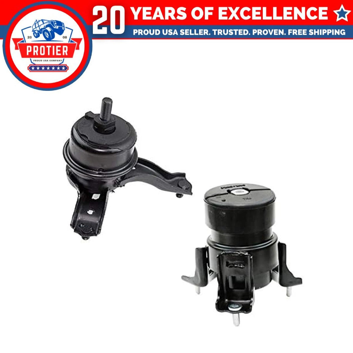 Fits 2007-2009 Toyota Camry 2.4L Front & Front Right Motor Mount Set 2PCS : 6B93BC-57