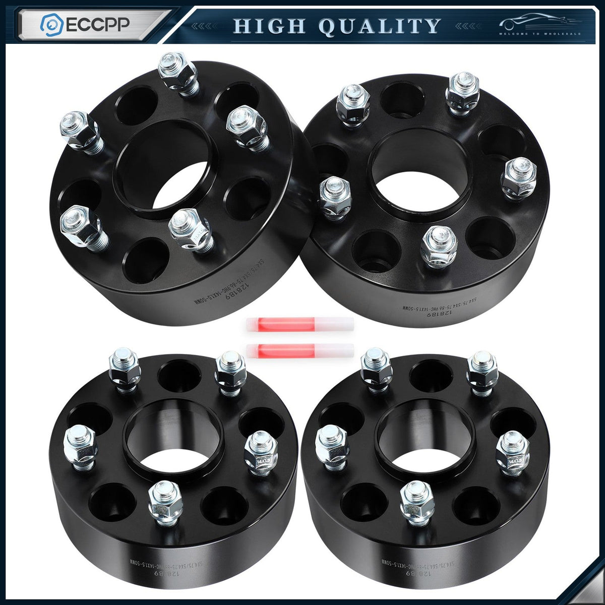 4Pcs 2" 5x4.75 5x120 Hub Centric Wheel Spacers For 2014-2019 Chevy Camaro Impala 6B93BC-57