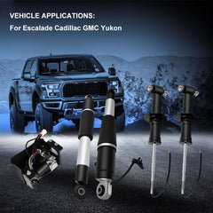 5x Front Rear Air Suspension Shock & Compressor For Escalade Cadillac GMC Yukon
