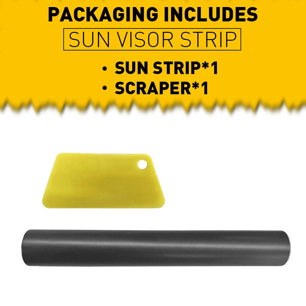 Matte Black Visor Sun Strip Vinyl Decal For Car Front Windshield Sticker 10*60" 6B93BC-57