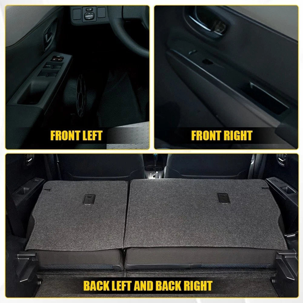 4pcs/Set Door Window Switch Bezel Trim Panel Cover For Toyota Yaris 12-14 4-Door 6B93BC-57
