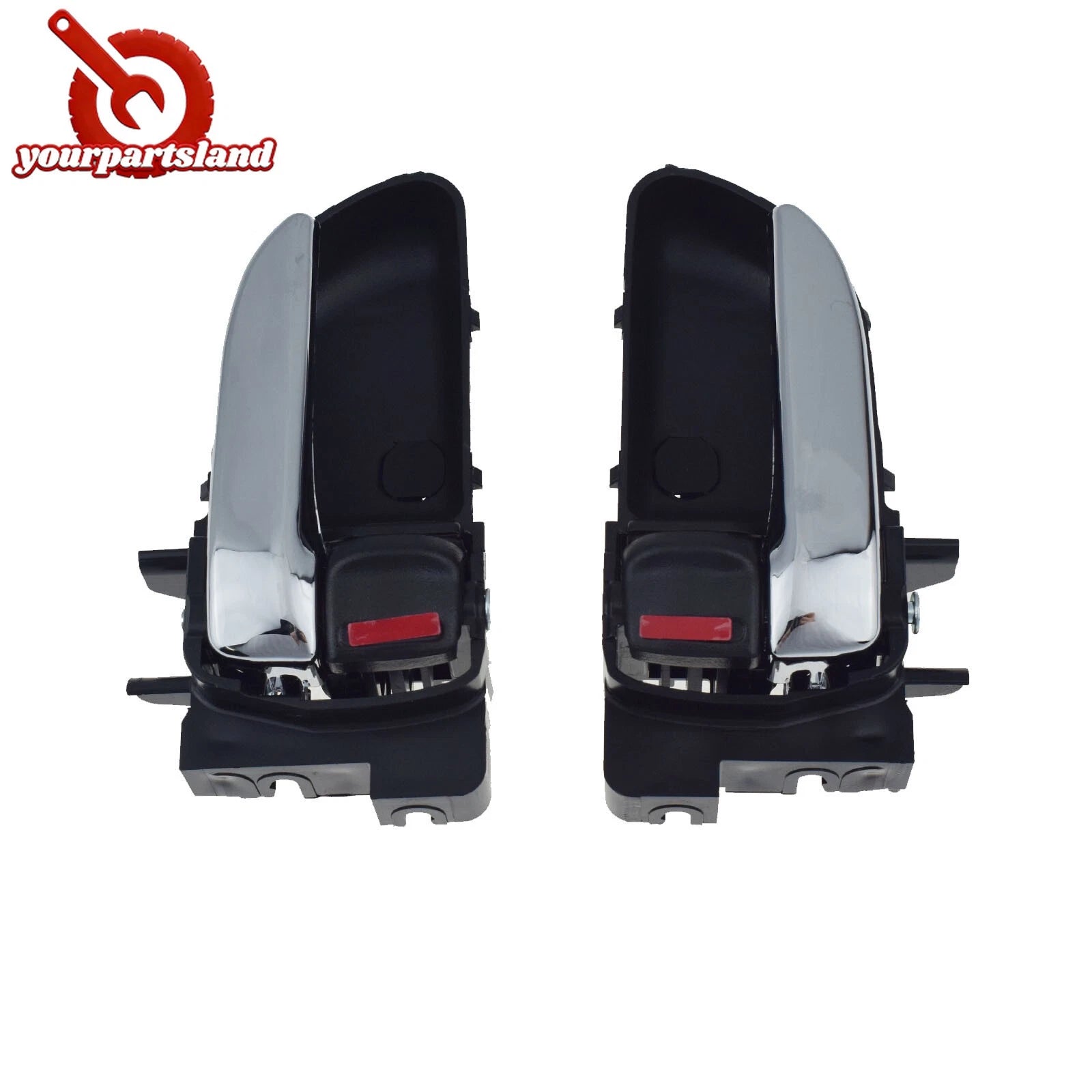 Left Right Inside Door Handle Shiny Chrome 2PCS For Subaru Forester 2003-2008 6B93BC-57