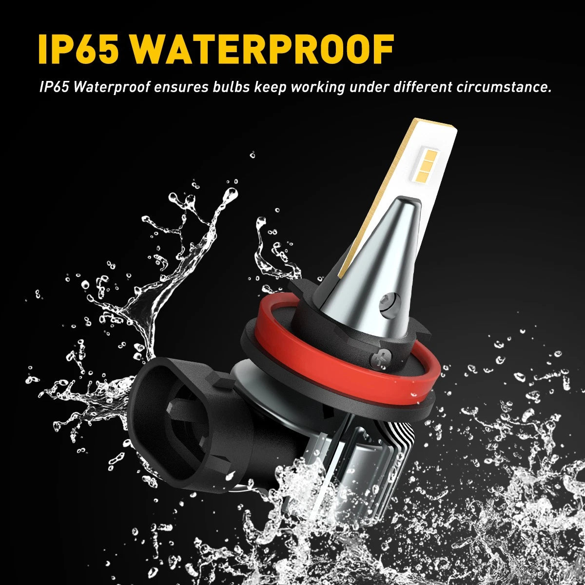 AUXITO H11 H8 H9 LED Bulbs 3000K Golden Yellow Super Bright Fog Light DRL Lamp A AUXITO