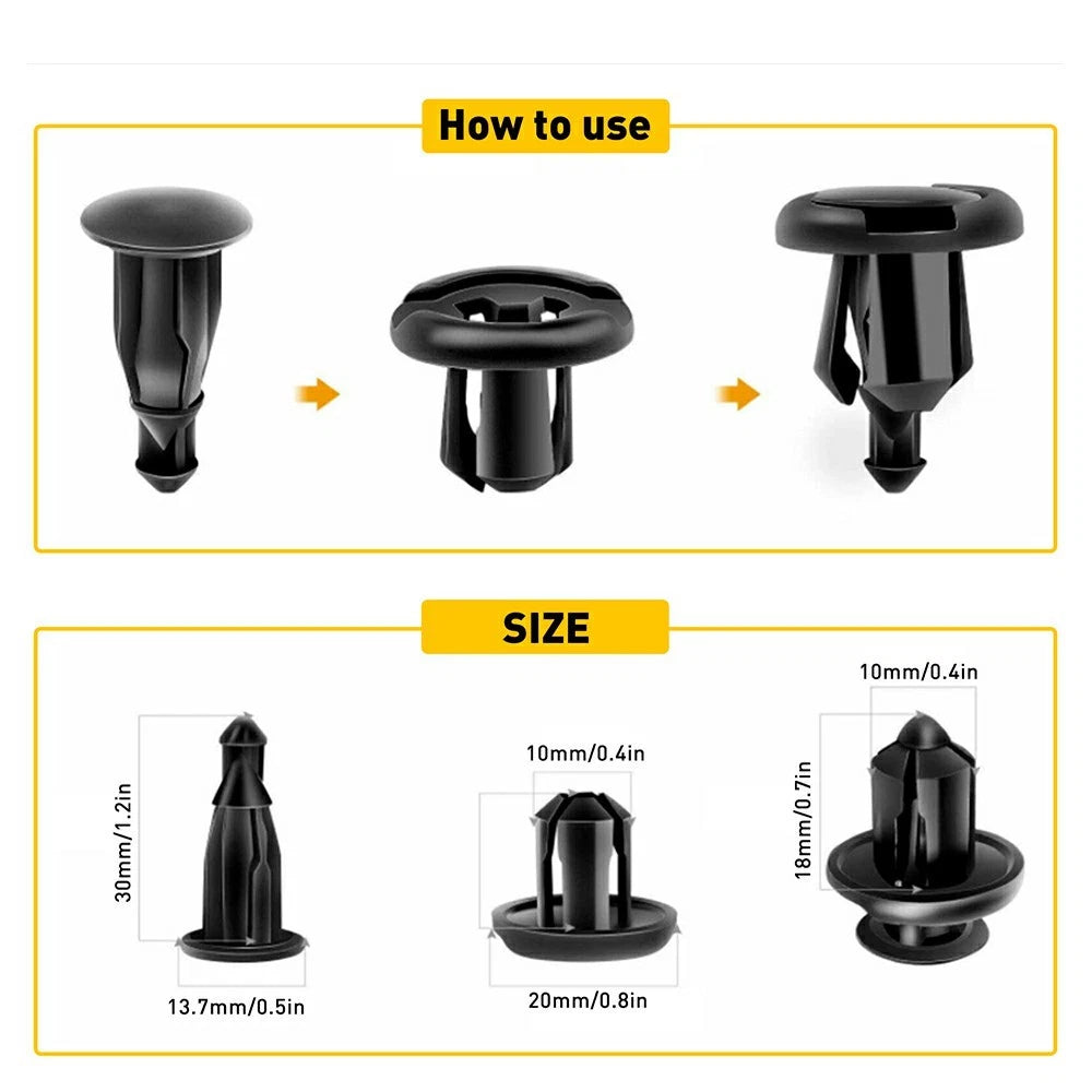 For Honda Hood Acura Fender Push Rivet Retainer Bumper Fastener Type Accessories 6B93BC-57
