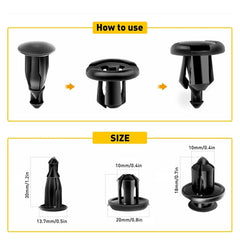 For Honda Hood Acura Fender Push Rivet Retainer Bumper Fastener Type Accessories 6B93BC-57