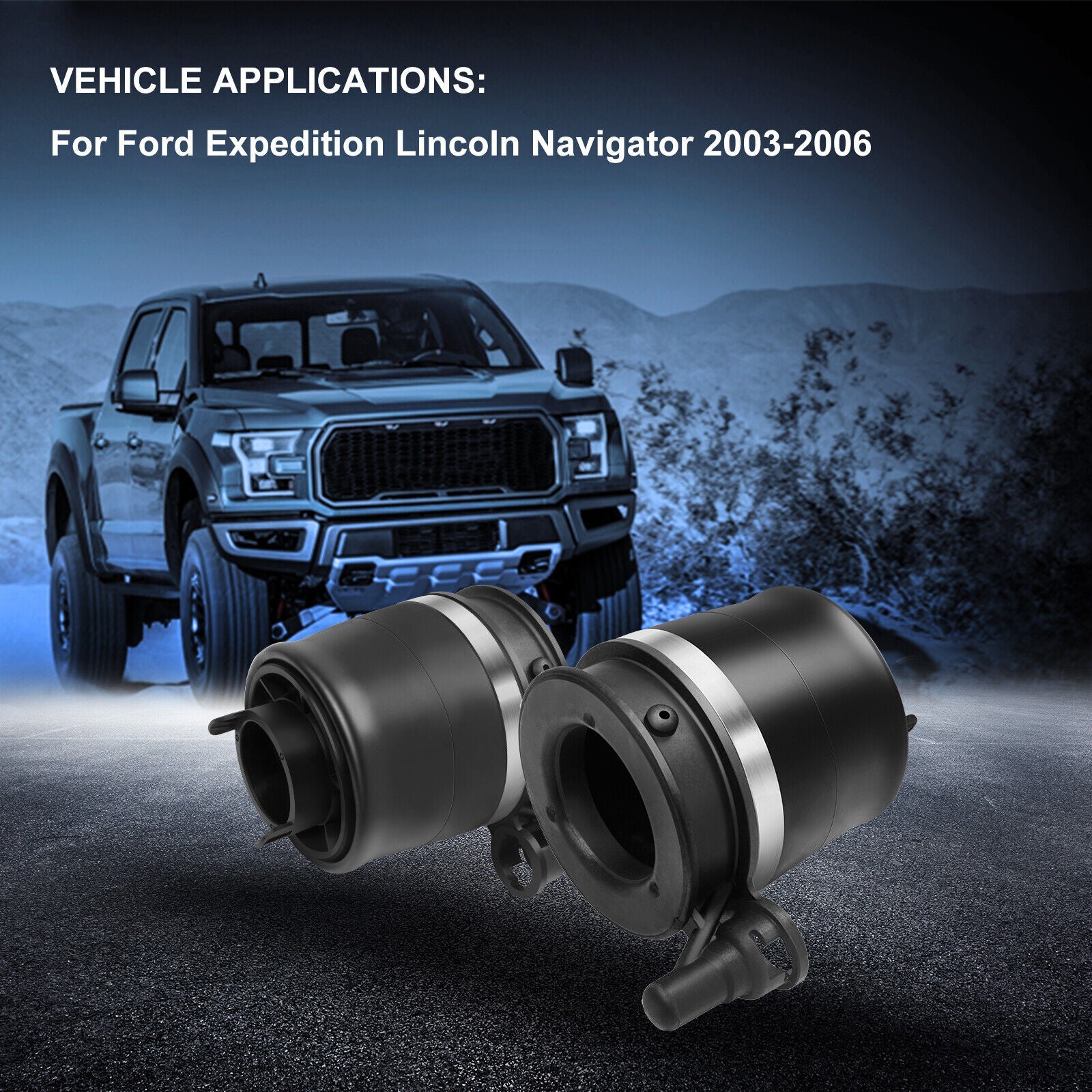 Front Pair Air Suspension Bags For Ford Expedition Lincoln Navigator 2003-2006 6B93BC-57