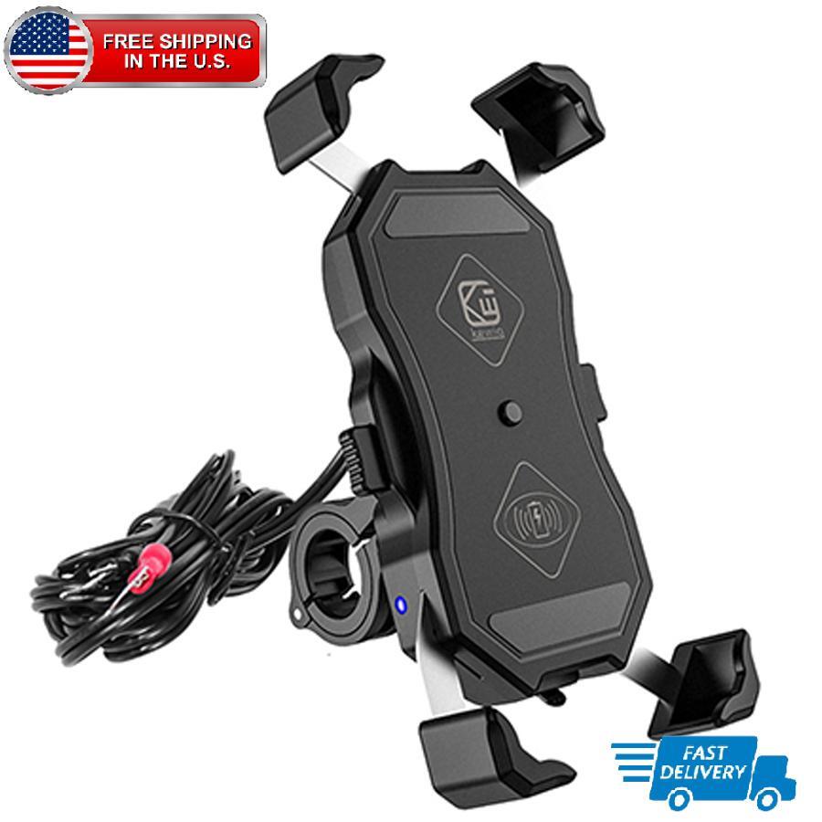 Motorcycle Cell Phone Holder Wireless USB Charger For Harley Davidson Touring US