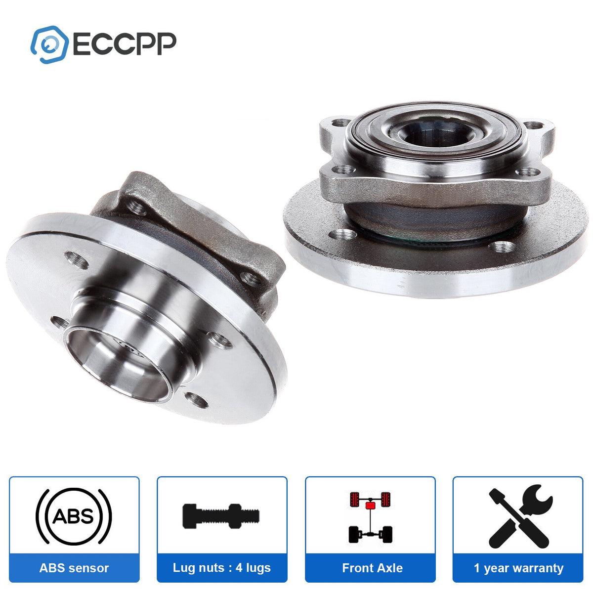 2P Wheel Hub Bearings Front For 2002-2006 Mini Cooper Hatchback Convertible 1.6L KOEEP