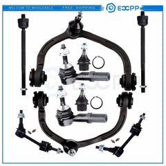 10Pc Suspension Kit for Ford Expedition Control Arms Inner & Outer Tie Rod End 6B93BC-57