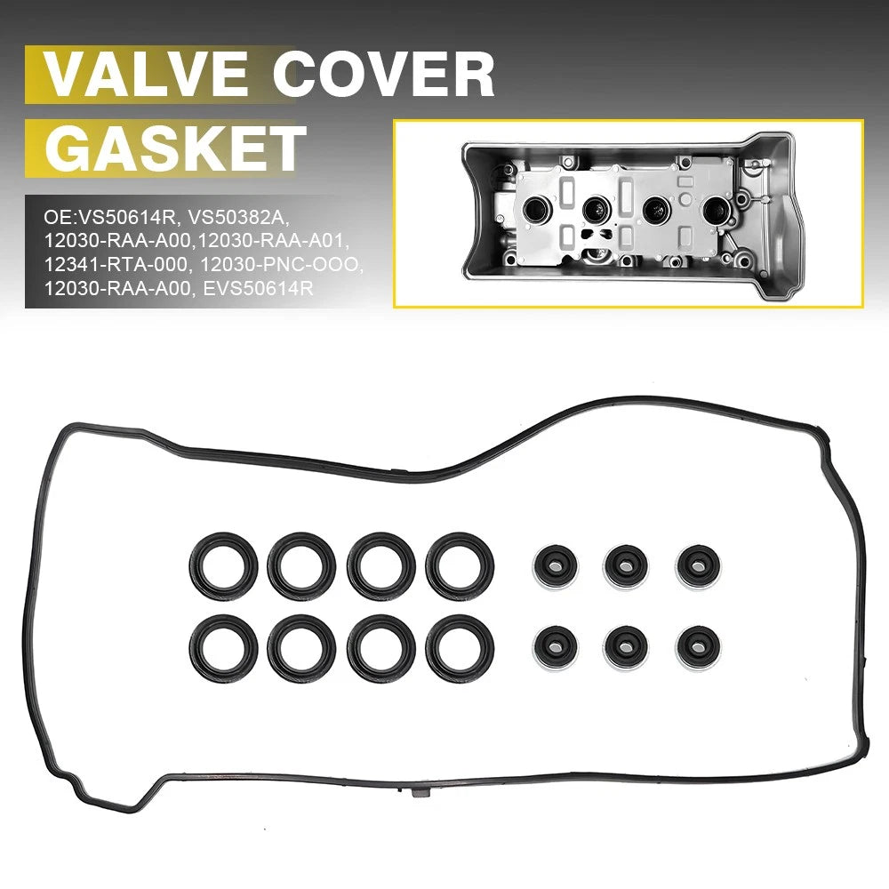 Valve Cover Gasket Kit Set For 2002-2014 Honda CR-V Civic VS50614R VS50382A EOA 6B93BC-57
