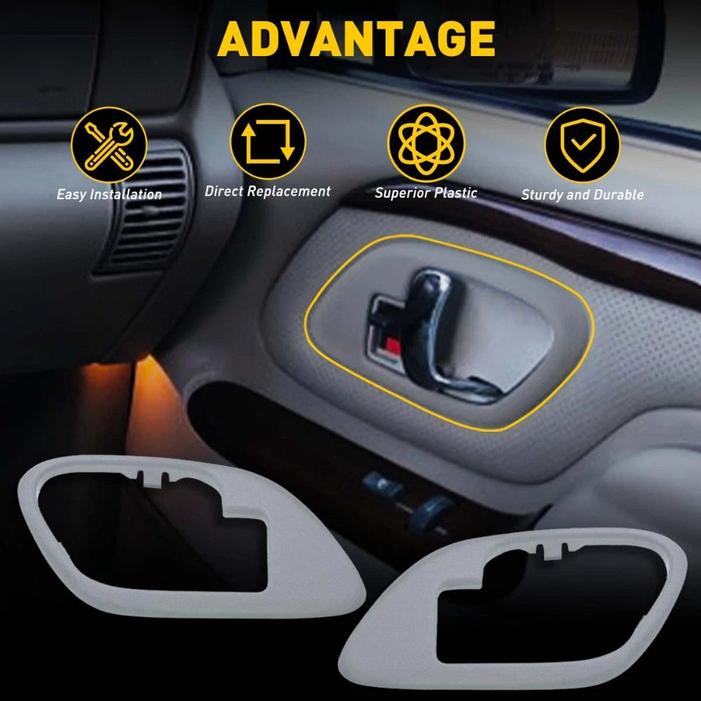 Inside Interior Door Handle Bezels Trim Gray for 95-98 C1500 Sierra Special EOA 6B93BC-57