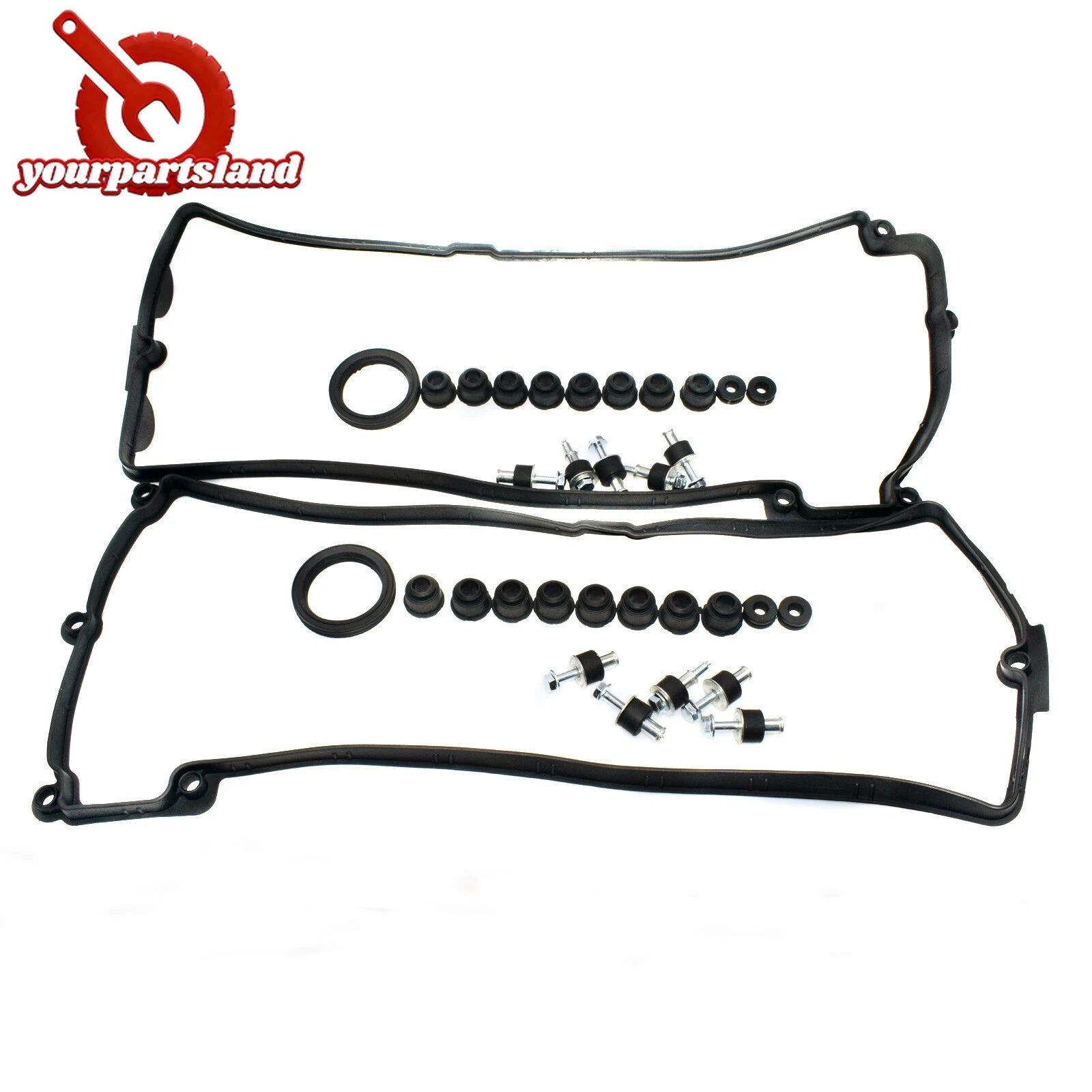 Valve Cover Gasket Set & 2x PCV Valve For BMW X5 E53 E70 E60 E65 E66 540i 545i 6B93BC-57