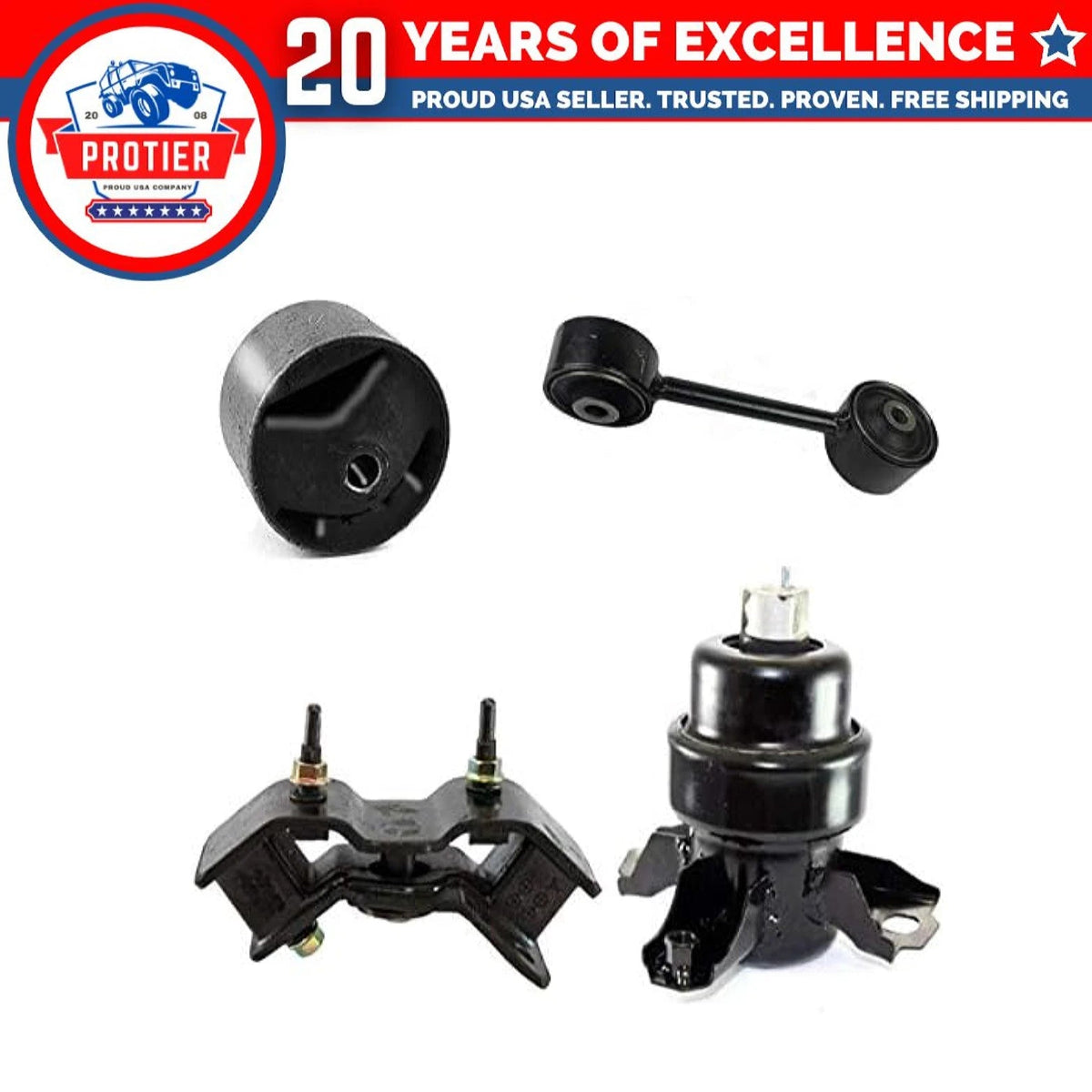 Motor & Trans Mount 4PCS Set Compatible for 97-01 Toyota Camry/ 99-02 Solara 6B93BC-57