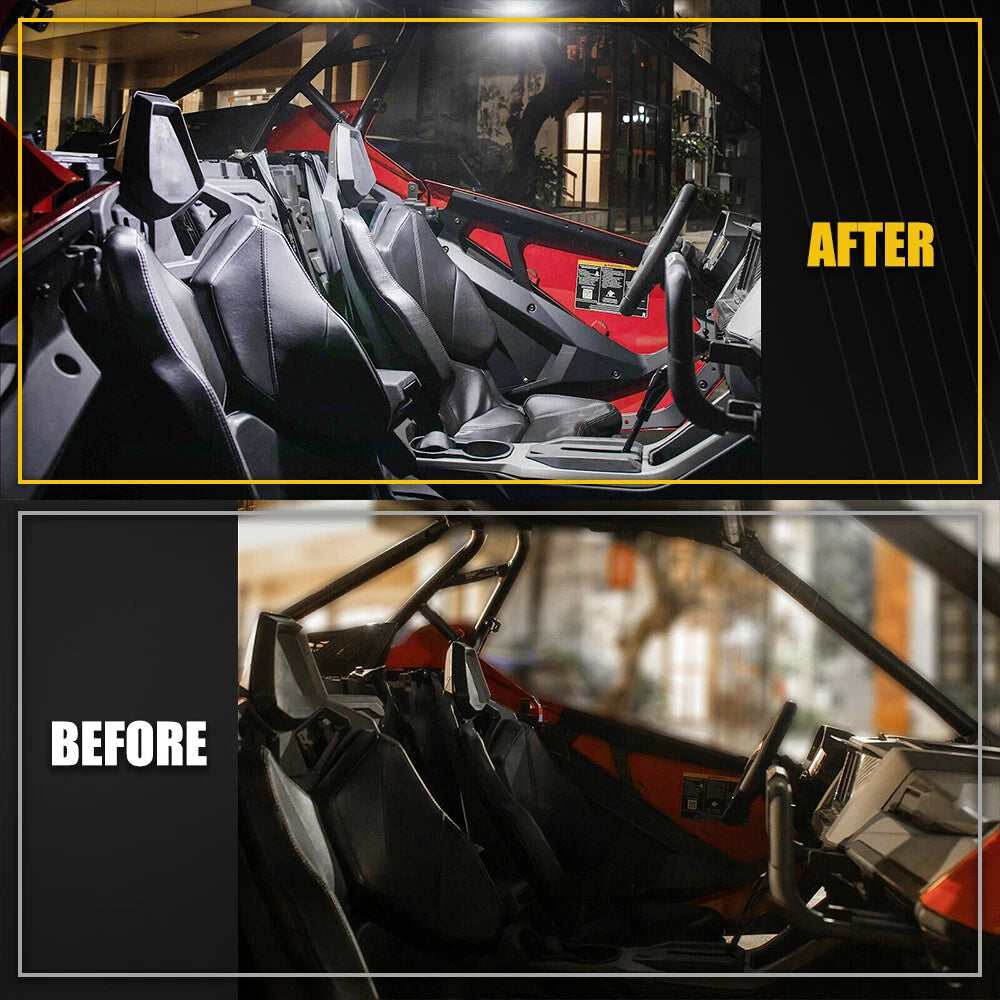 LED Roll Bar Mount Light Dome Universal for UTV ATV Can Am Polaris RZR Golf Cart 6B93BC-57