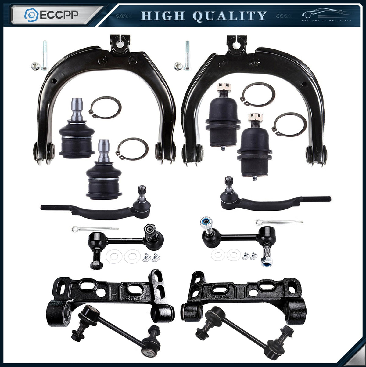 Front Control Arm Ball Joint Tie Rod End Suspension Kit For 04-07 Isuzu Ascender 6B93BC-57