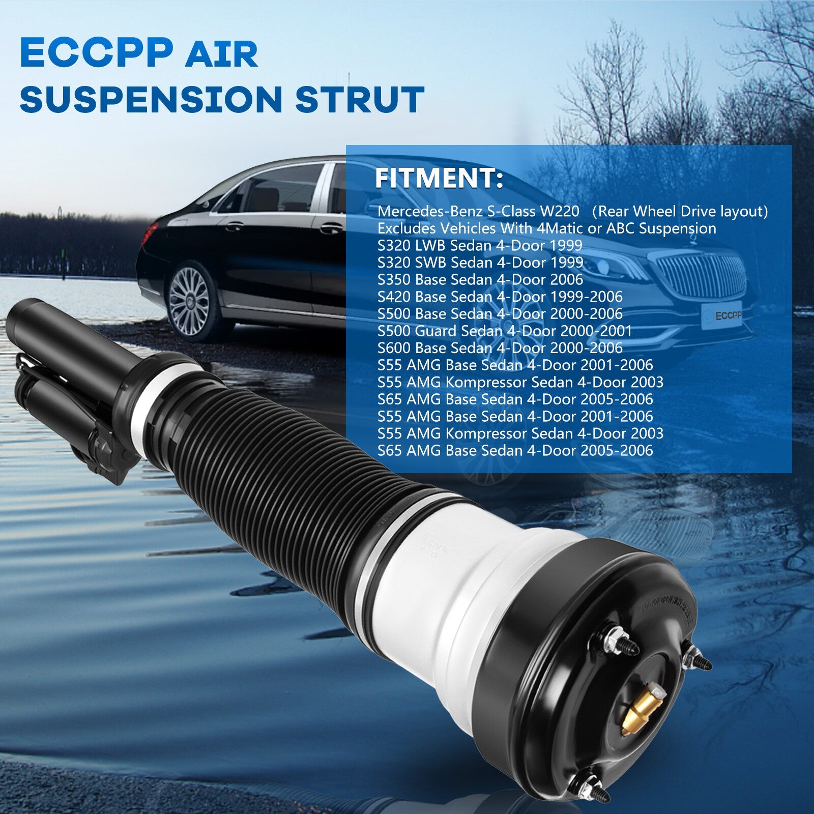 Front Air Suspension Shock Strut For Mercedes W220 S320 S430 S500 S600 S55 S65 6B93BC-57