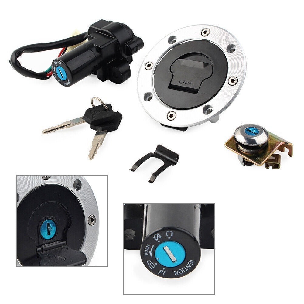 Lock Set Ignition Switch Fuel Gas Tank Cap w/Keys for Suzuki GS500 2001-2012 6B93BC-57
