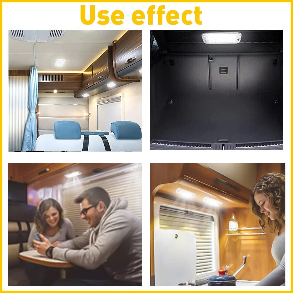 4 Pack 12V Led RV Ceiling Dome Light Interior LED Lighting for Trailer Camper RV 6B93BC-57